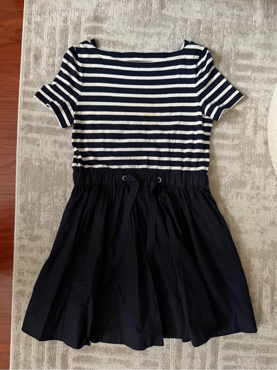 kate spade Dresses & Skirts - kate spade Navy and White Striped Midi Dress with Waist Tie